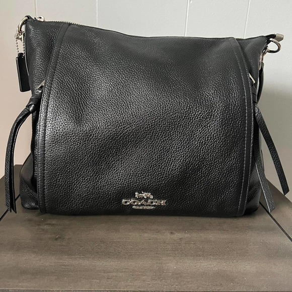 Coach Handbags - Coach black leather shoulder bag